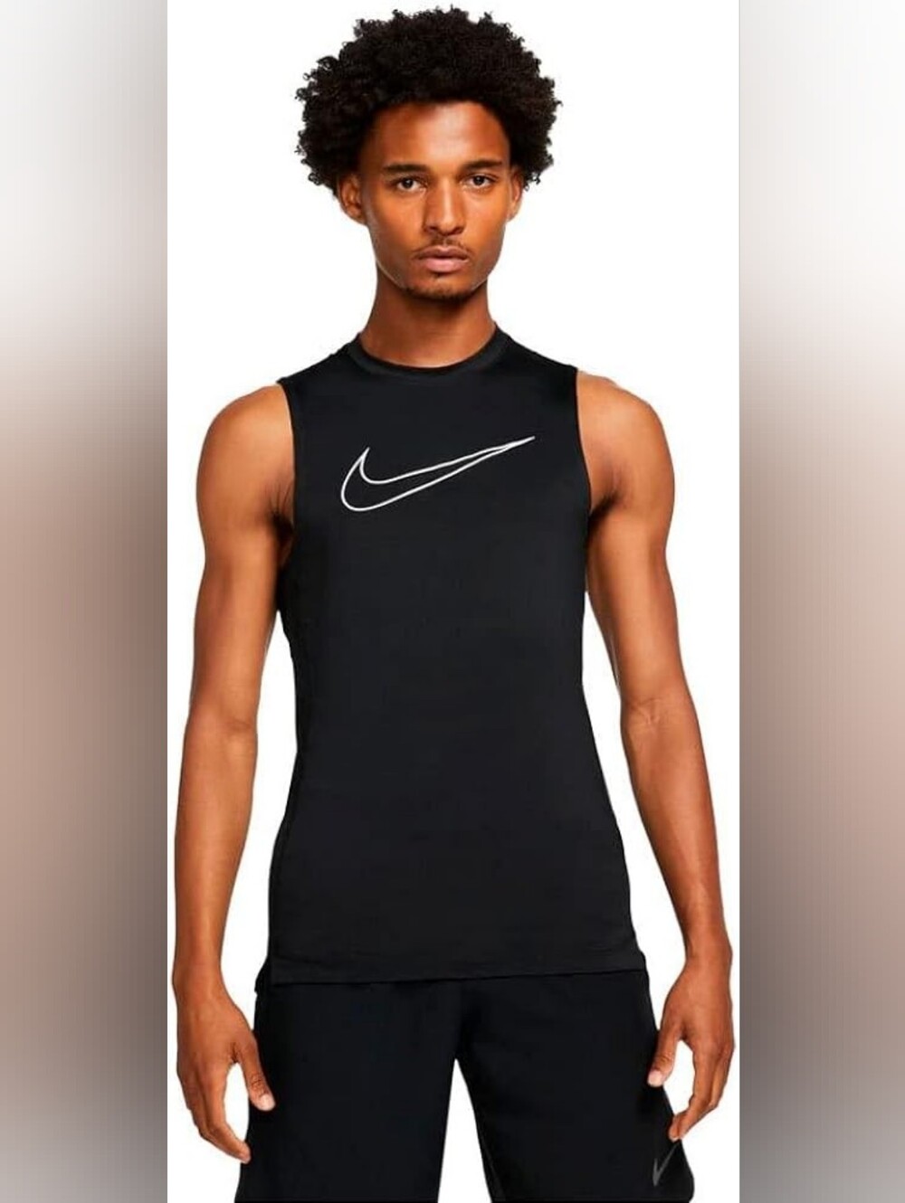 Nike Pro Dri-FIT Men's Tight Fit Sleeveless Tank Top Black Size Large EUC